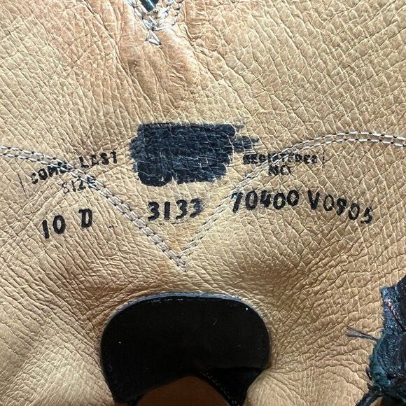 Justin Men's Size 10D Jackson Black Leather 10" Roper Cowboy Boots - Picture 12 of 12